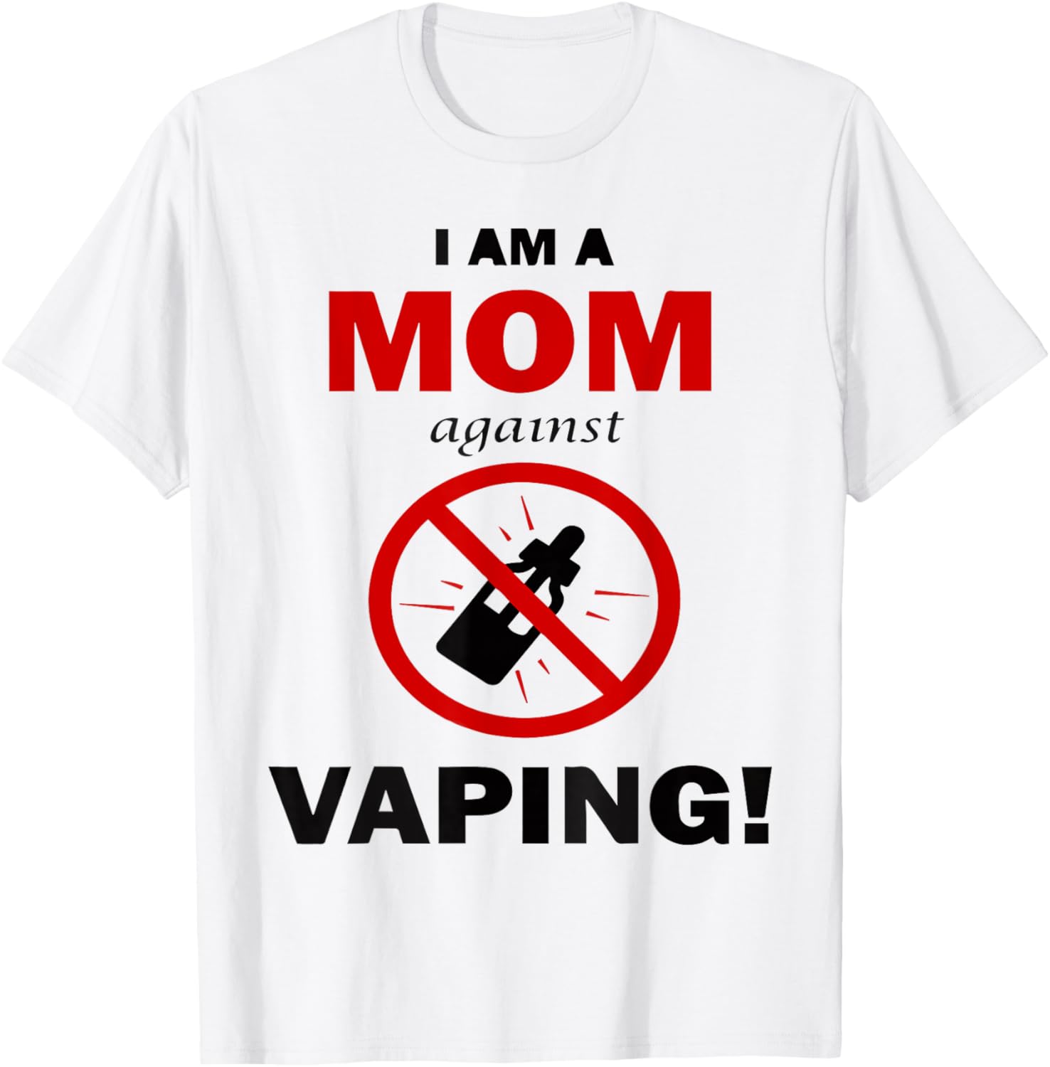 Vaping Shop - เสื้อยืดผ้าฝ้ายเนื้อนุ่มลายกราฟิก Mom Against Vaping Anti Vaping