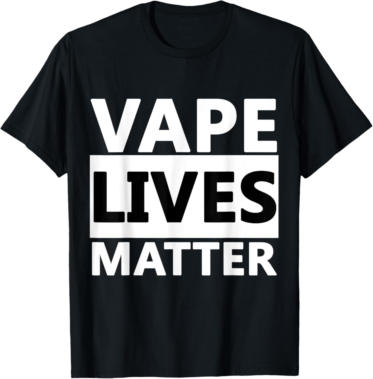 Vaping Shop - เสื้อยืดผ้าฝ้ายลายกราฟิก Vape Lives Matter สำหรับผู้ชาย สไตล์ลำลอง