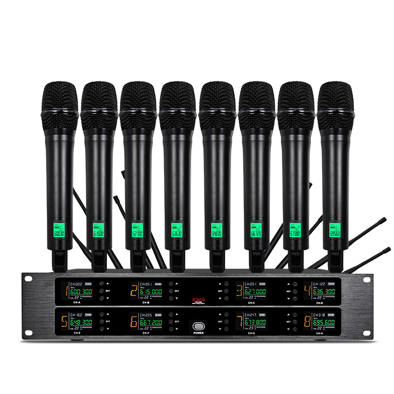 Shure Mic Sm58 - ไมโครโฟนไร้สายระดับมืออาชีพ UHF 8 ช่องสัญญาณ แบบมือถือและแบบหนีบปกเสื้อ ไมโครโฟนสำหรับการประชุม