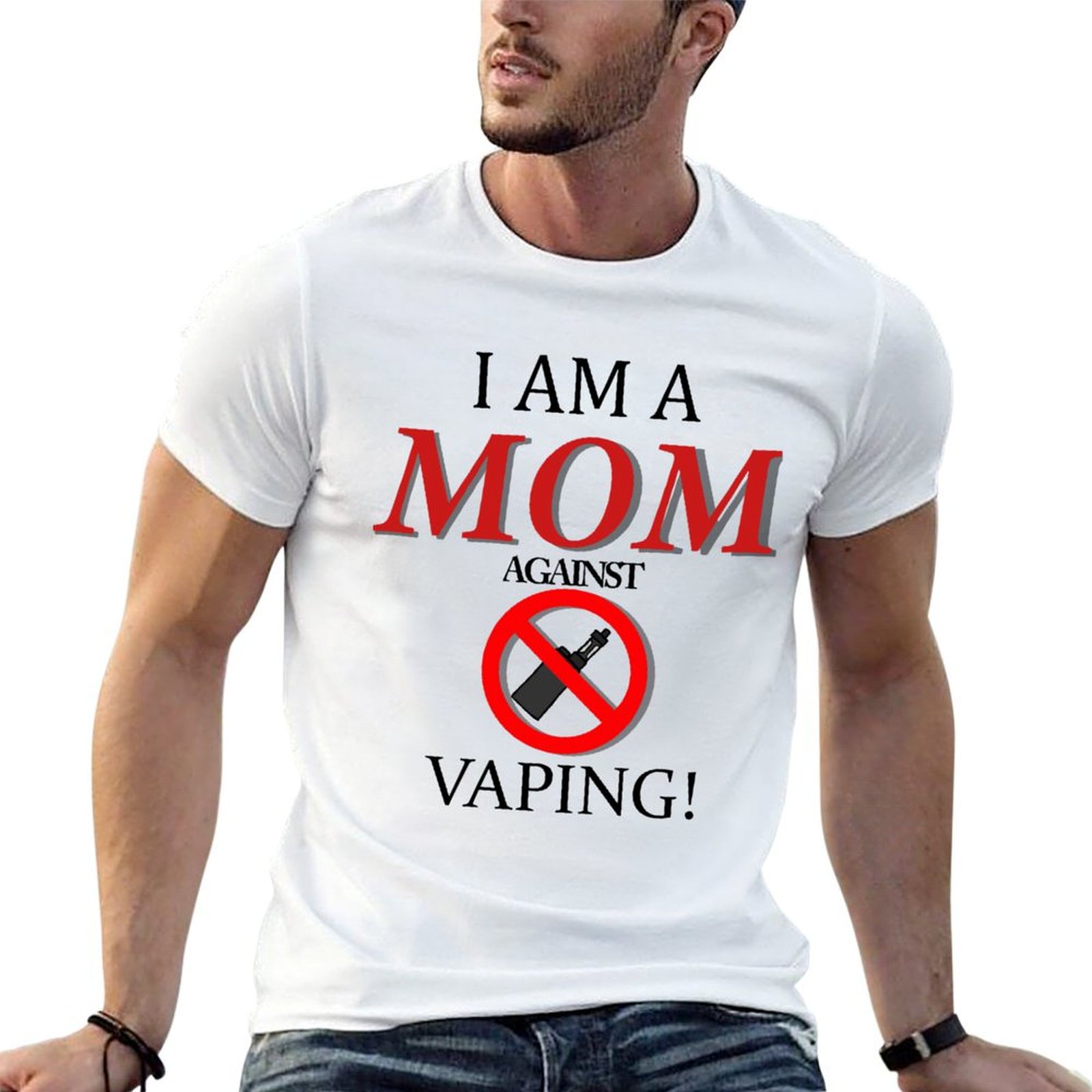 Quick Vape - ฉันเป็นคุณแม่ที่ต่อต้านการใช้บุหรี่ไฟฟ้า! เสื้อยืดแห้งเร็ว เสื้อยืดกีฬาน้ำหนักเบา
