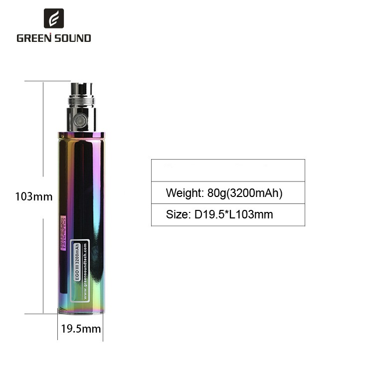 จีเอส เอโก้ 3 3 3200mAh แบตเตอ - Vaping Area บทวิจารณ์และราคา