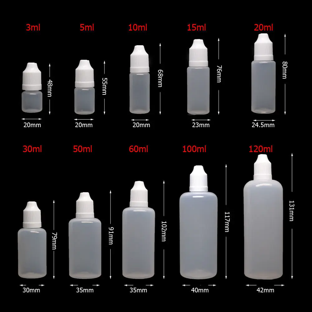 100pcs 3/5/10/15/20/30/50/100/ - Juice Bottle Dropper บทวิจารณ์และราคา
